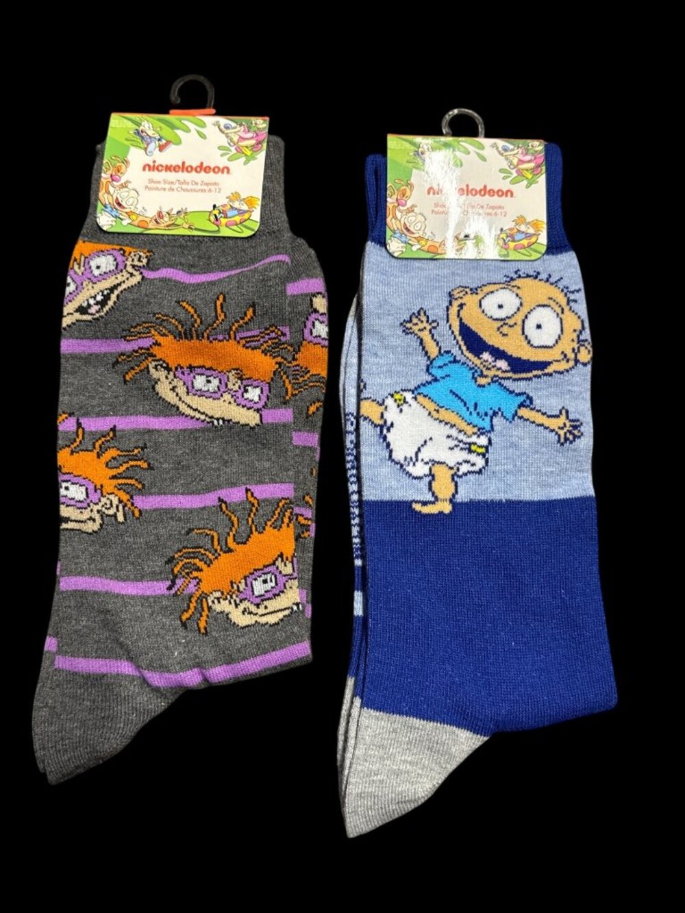 Nickelodeon Rugrats men's crew socks men’s shoe sizes 6-12 Brand New